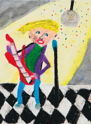 Gitarrenspieler geht ab