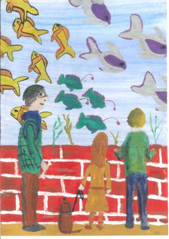 Aquarium mit Opa