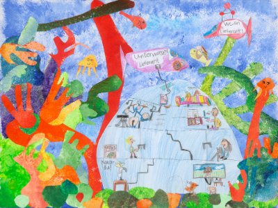 Homeschooling im Korallenhaus – Ich und meine Mama schauen den Fischen zu