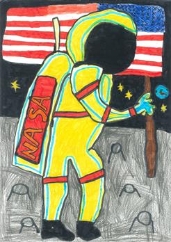 Astronaut Der 1. Mann auf dem Mond