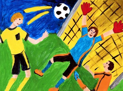 Zusammen Fußballspielen ist das Größte
