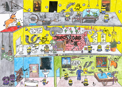 crazy Steam and Minion house