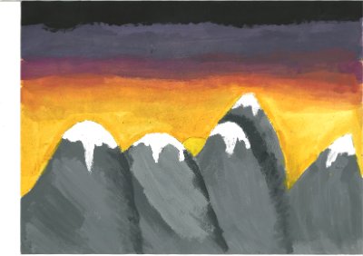 Sonnenaufgang in den Bergen