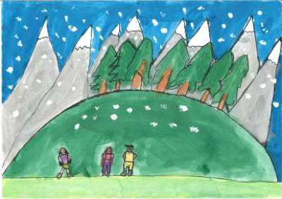Wir wandern in den Bergen