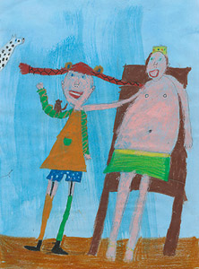 Pippi und ihr Vater sind stark und helfen den Schwachen