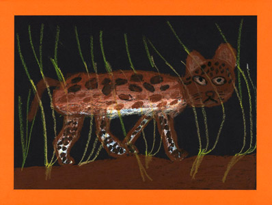 Der Leopard im Savannengras