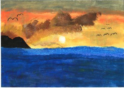 Ein Sonnenuntergang am Meer