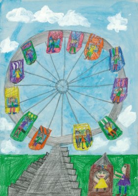 Fahrt im Riesenrad